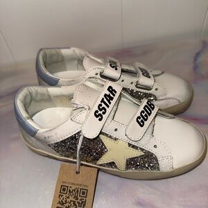Kids Shoes with Glitter and Star Design